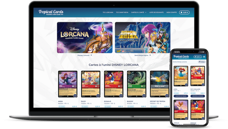 Site internet Tropical Cards